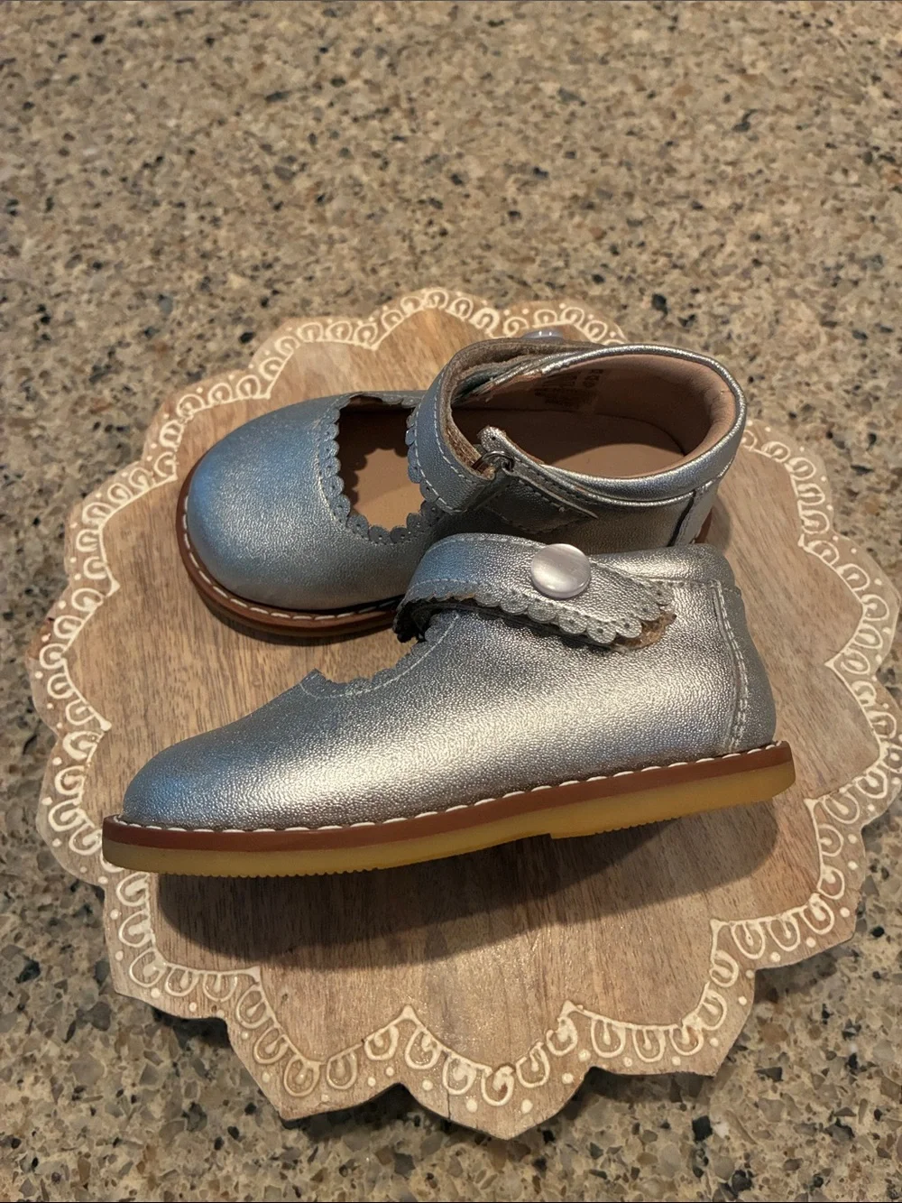 5C Silver Elephantito Mary Jane Silver Mary Janes